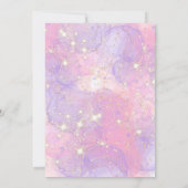 Eendagsvrouw 4de verjaardagsfeestje meisje roze pa kaart (Achterkant)