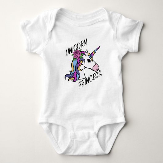 Eendagsvrouwelijke Prinses Ontwerp - Baby Jersey B Romper (Voorkant)