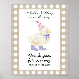 Eendbabyfeest - Bedankt voor uw komst Poster