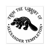 Eendbekt Platypus #2P Bibliotheekboeknaam Zelfinktende Stempel (Design)