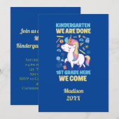 Eéndegroep afstudeerfeest Unicorn Kaart (Voorkant / Achterkant)
