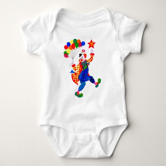 Eendelige "clown" baby-outfit romper (Voorkant)