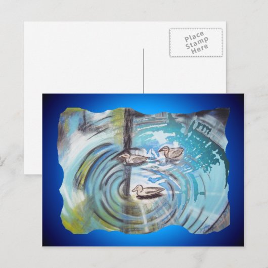 Eenden 1 briefkaart (Voorkant / Achterkant)