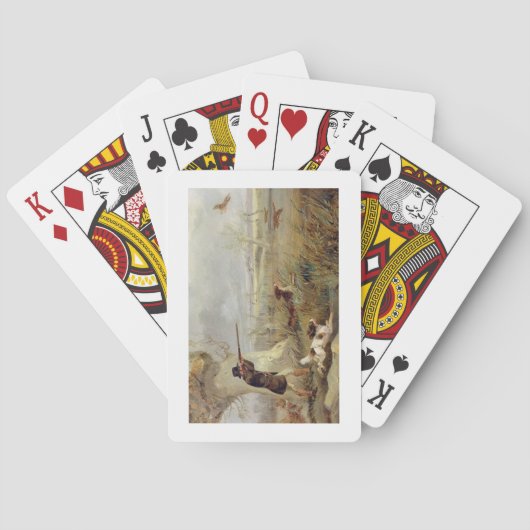Eenden afschieten (olie op doek) speelkaarten (Achterkant)