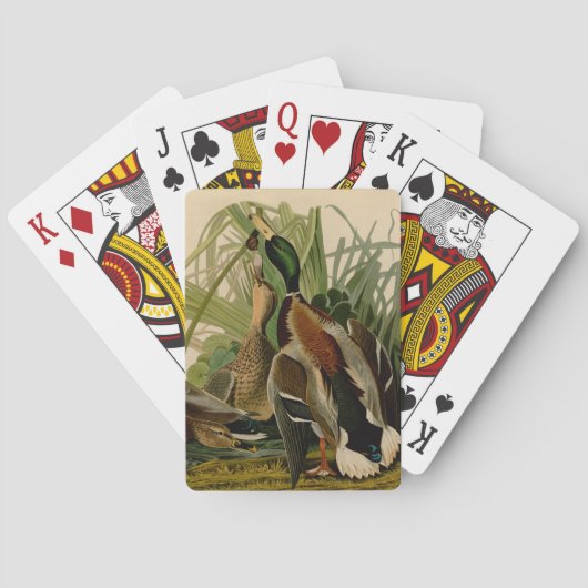 Eenden Audubon Vogel Schilderij Pokerkaarten (Achterkant)
