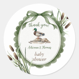 Eenden Baby Shower Bedankt Ronde Sticker