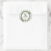 Eenden Baby Shower Gingham Bedankt Ronde Sticker (Tas)