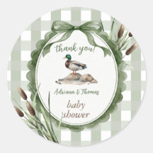Eenden Baby Shower Gingham Bedankt