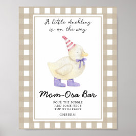 Eenden baby shower - Momosa bar Poster