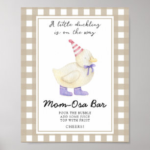 Eenden baby shower - Momosa bar Poster