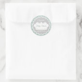Eenden baby shower ronde sticker (Tas)