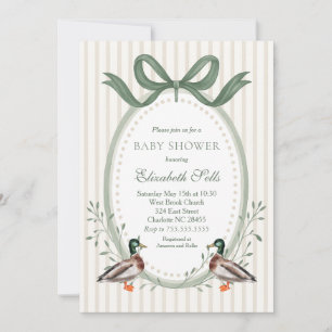 Eenden baby shower uitnodiging, Mallard baby showe Kaart