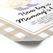 Eenden babyshower - hoe groot is mama's buik spel poster (Hoek)