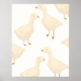 Eenden babyspeelkamer voor jongens/meisjes muurkun poster