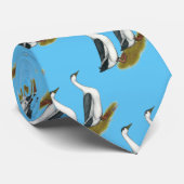 Eenden:  Blauwe Eksters Stropdas (Opgerold)