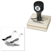 Eenden: Blauwe Magpies Rubberstempel (Gestempeld)