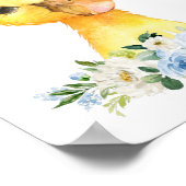 eenden, boerderijdieren, blauwe bloemen, jonge zus poster (Hoek)