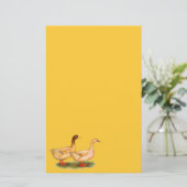 Eenden: Buff Orpington Briefpapier (Staand voorkant)
