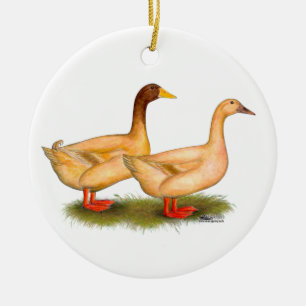 Eenden:  Buff Orpington Keramisch Ornament