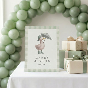 Eenden Cadeau Tafel Baby Shower Tafelblad Reclamebord Met Voetstuk