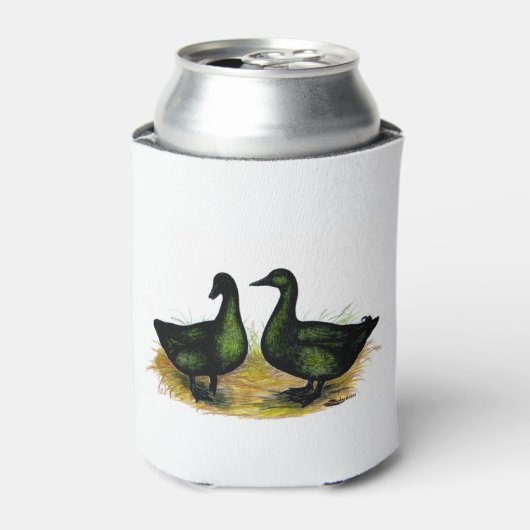 Eenden: Cayuga Pair Blikjeskoeler (Blikje Voorkant)