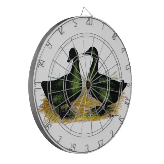 Eenden: Cayuga Pair Dartbord (Voorkant Links)