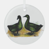 Eenden: Cayuga Pair Glas Ornament (Voorkant)