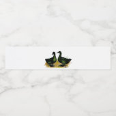 Eenden: Cayuga Pair Waterfles Etiket (Enkel label)