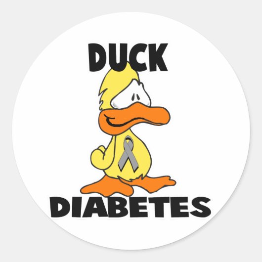 Eenden Diabetes Ronde Sticker (Voorkant)