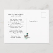 Eenden die zuid vliegen Tijdelijke adreswijziging Aankondigingskaart (Achterkant)