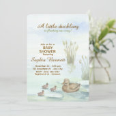 Eenden & eendjes babyshower uitnodiging (Staand voorkant)