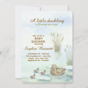 Eenden & eendjes babyshower uitnodiging