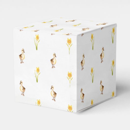 Eenden en diksen in de lente bedankdoosjes (Voorkant Zijde)