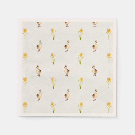 Eenden en diksen in de lente servet (Voorkant)