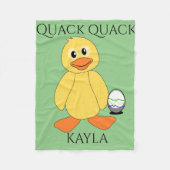 Eenden en kinderen deken. Kindernaam. Fleece Deken (Voorkant)