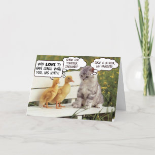 Eenden en kitten kaart