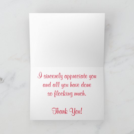 "Eenden en lamingos" Hartelijk dank Kaart (Binnen)