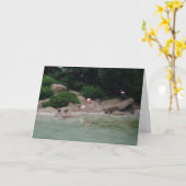 "Eenden en lamingos" Hartelijk dank Kaart (Gele Bloem)