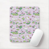 Eenden en waterlily Lavender Mousepad Muismat (Met muis)