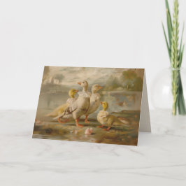 Eenden - Gevouwen Wenskaart Kaart