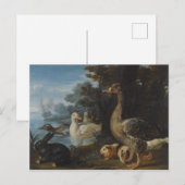 Eenden Guinee Pigs en een konijn in een gekookte L Briefkaart (Voorkant / Achterkant)