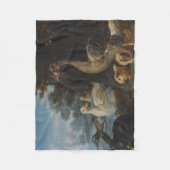 Eenden Guinee Pigs en een konijn in een gekookte L Fleece Deken (Voorkant)