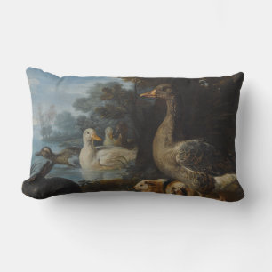 Eenden Guinee Pigs en een konijn in een gekookte L Kussen