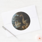 Eenden Guinee Pigs en een konijn in een gekookte L Ronde Sticker (Envelop)