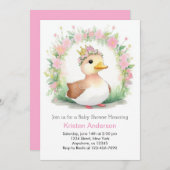 Eenden in Bloom Meisje Baby shower Kaart (Voorkant / Achterkant)