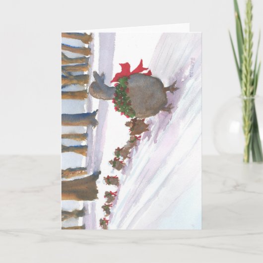 eenden in Boston gemeenschappelijk tijdens het de Feestdagen Kaart (Voorkant)