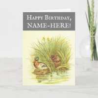 Eenden in de buurt van het Wenskaart van de waterd