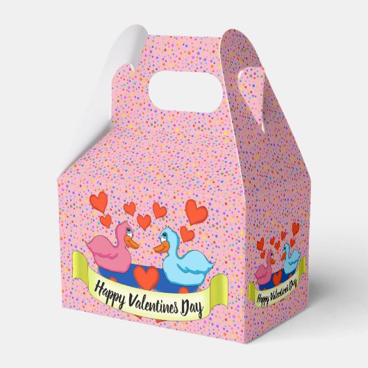 Eenden in de liefdesbus bedankdoosjes (Voorkant Zijde)
