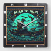 Eenden in de mist vierkante klok (Voorkant)