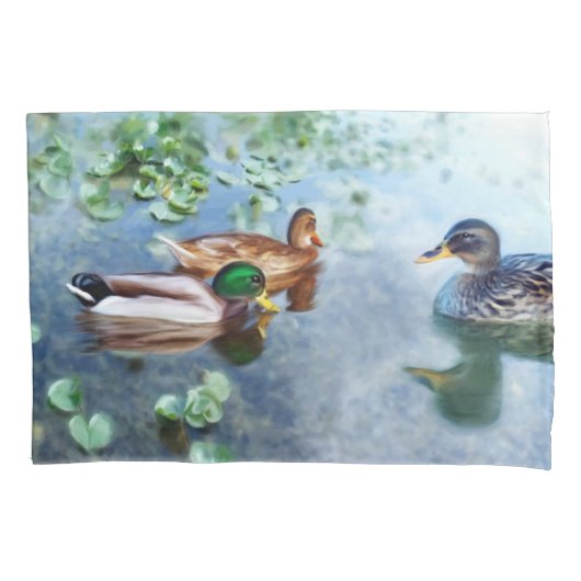 Eenden in de Pond Kussensloop (Voorkant)